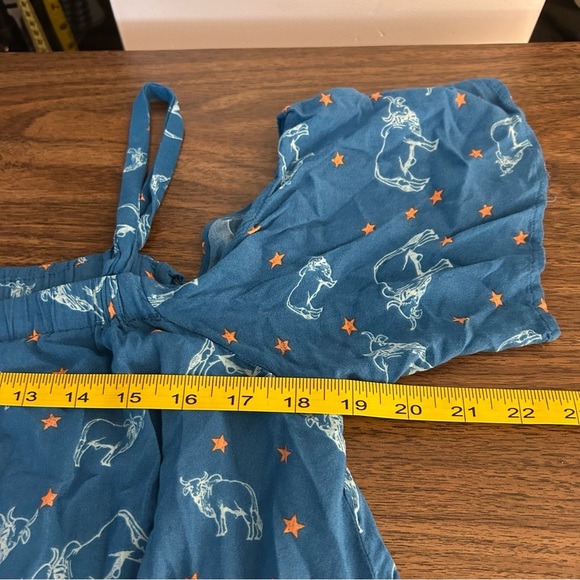 Cruel Blue Print Women's Top L - Picture 9 of 10